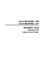 Preview for 1 page of Canon MultiPass C80 Software User'S Manual