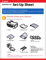 Canon MultiPASS F80 Setup Sheet preview