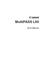 Предварительный просмотр 1 страницы Canon MultiPASS L90 User Manual