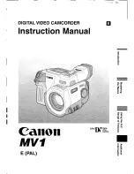 Canon MV 1 Instruction Manual preview