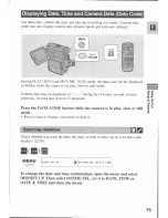 Предварительный просмотр 75 страницы Canon MV 3 i Instruction Manual