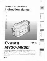 Preview for 1 page of Canon MV 30 Instruction Manual