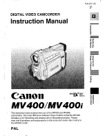 Canon MV400 i Instruction Manual preview