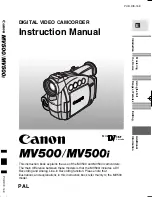 Preview for 1 page of Canon MV500 Instruction Manual