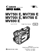 Canon MV690 E Service Manual preview