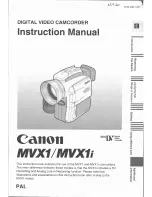 Canon MVX 1 Instruction Manual предпросмотр