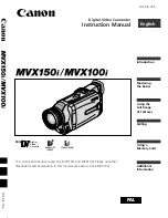 Canon MVX100 Instruction Manual preview