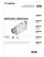 Canon MVX150i Instruction Manual preview