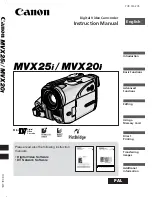 Canon MVX20i Instruction Manual preview