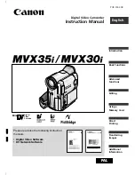 Preview for 1 page of Canon MVX30 Instruction Manual