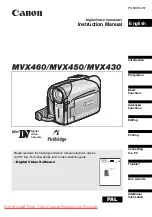 Canon MVX430 Instruction Manual preview