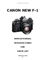 Предварительный просмотр 1 страницы Canon NEW F-1 Service Manual