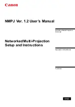 Предварительный просмотр 1 страницы Canon NMPJ 1.2 User Manual