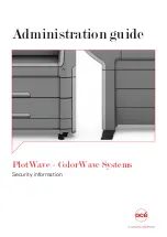 Предварительный просмотр 1 страницы Canon Oce PlotWave 750 Administration Manual