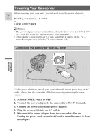 Предварительный просмотр 12 страницы Canon Optura 100 MC Instruction Manual