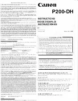 Preview for 1 page of Canon P200-DH Instructions