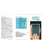 Canon Palmtronic LE-10 Instructions preview