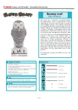 Canon Paper Craft Snowy owl (Female) Assembly Instructions Manual preview