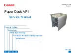 Canon Paper Deck-AF1 Service Manual preview