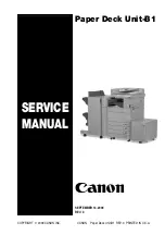 Canon Paper Deck Unit-B1 Service Manual preview