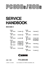 Canon PC800 Series Service Handbook preview
