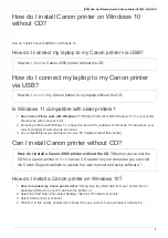 Предварительный просмотр 2 страницы Canon Pixma LBP 2900 Faq