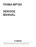 Preview for 1 page of Canon PIXMA MP150 Service Manual