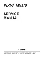 Canon PIXMA MX310 series Service Manual preview