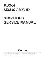 Preview for 1 page of Canon PIXMA MX340 Series Simplified Service Manual