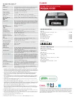 Preview for 2 page of Canon PIXMA MX860 series Specifications