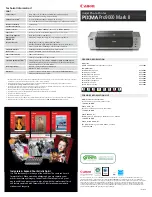 Предварительный просмотр 2 страницы Canon PIXMA Pro9000 Mark II Series Brochure & Specs