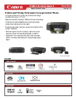 Canon PIXMA Pro9500 Mark II Setup Sheet preview