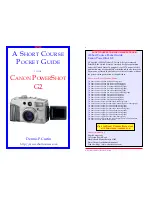 Предварительный просмотр 1 страницы Canon Pocket Guide G2 Pocket Manual