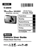 Предварительный просмотр 1 страницы Canon PowerShot 5D550 User Manual