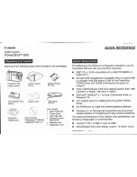 Canon PowerShot 600 Quick Reference Manual предпросмотр