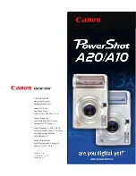 Canon PowerShot A10 Brochure & Specs предпросмотр