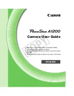 Preview for 1 page of Canon PowerShot A1200 User Manual