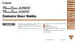 Canon PowerShot A1400 User Manual preview