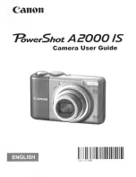 Предварительный просмотр 1 страницы Canon PowerShot A2000 IS User Manual