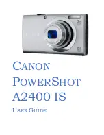 Canon PowerShot A2400 IS User Manual предпросмотр