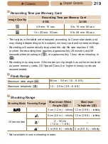 Предварительный просмотр 219 страницы Canon PowerShot A2600 Extended User Manual