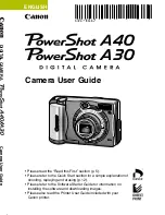 Canon PowerShot A30 User Manual предпросмотр