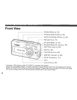 Предварительный просмотр 4 страницы Canon PowerShot A300 User Manual