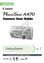 Предварительный просмотр 1 страницы Canon PowerShot A470 User Manual