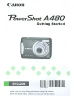 Предварительный просмотр 1 страницы Canon PowerShot A480 Getting Started