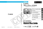 Canon PowerShot A560 Advanced User'S Manual preview