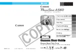 Preview for 1 page of Canon PowerShot A560 Basic User'S Manual