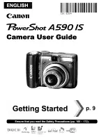 Предварительный просмотр 1 страницы Canon PowerShot A590 IS User Manual