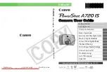 Предварительный просмотр 1 страницы Canon PowerShot A720 IS User Manual