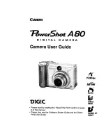 Предварительный просмотр 1 страницы Canon POWERSHOT A80 - Digital Camera - 4.0 Megapixel User Manual